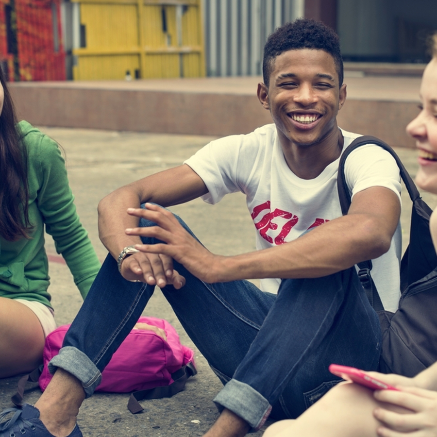 A young person looks toward the future